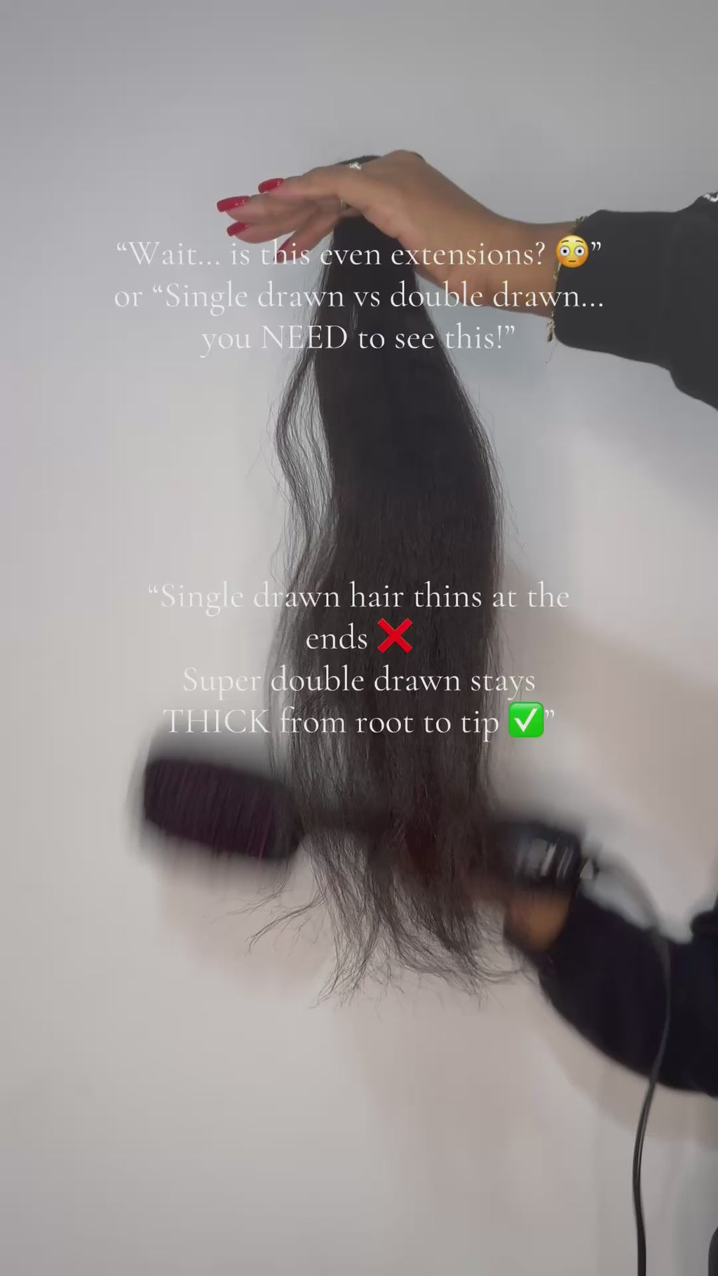 14 Inch Double Drawn Hair Extensions – Thick Full Volume Natural Look