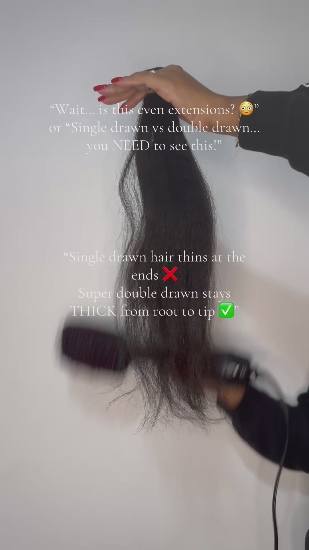 14 Inch Double Drawn Hair Extensions – Thick Full Volume Natural Look